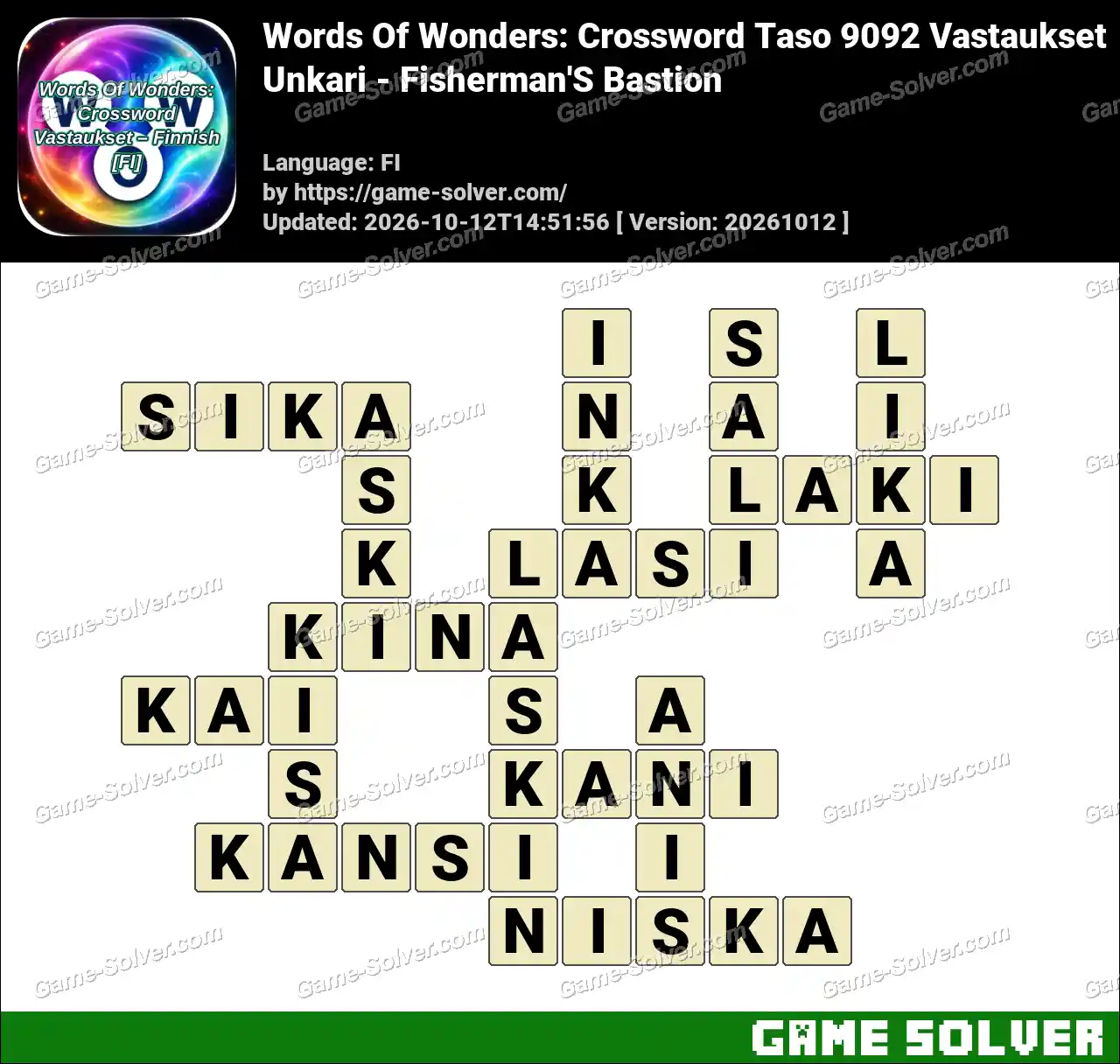 Words Of Wonders: Crossword Taso 9092 Vastaukset – Unkari – Fisherman’S Bastion